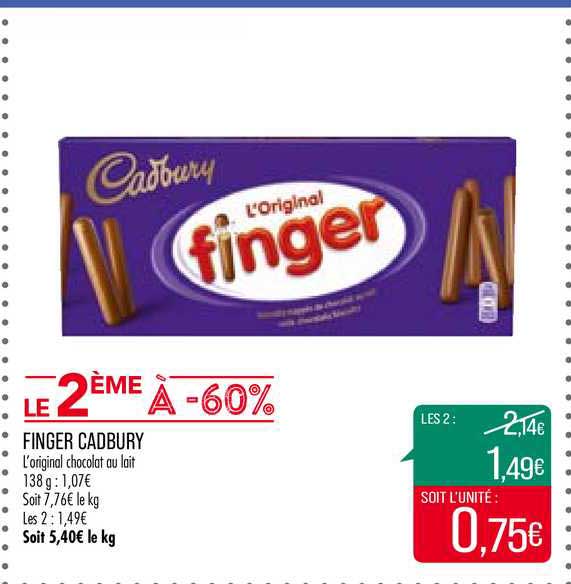 finger cadbury
