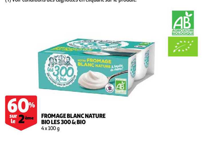 Fromage Blanc Nature Bio Les 300 X Bio