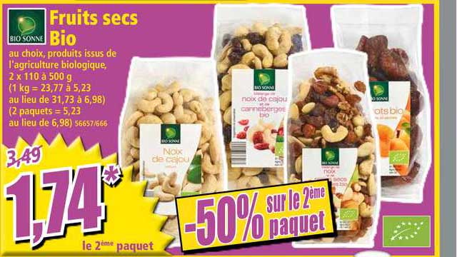 fruit secs bio bio sonne