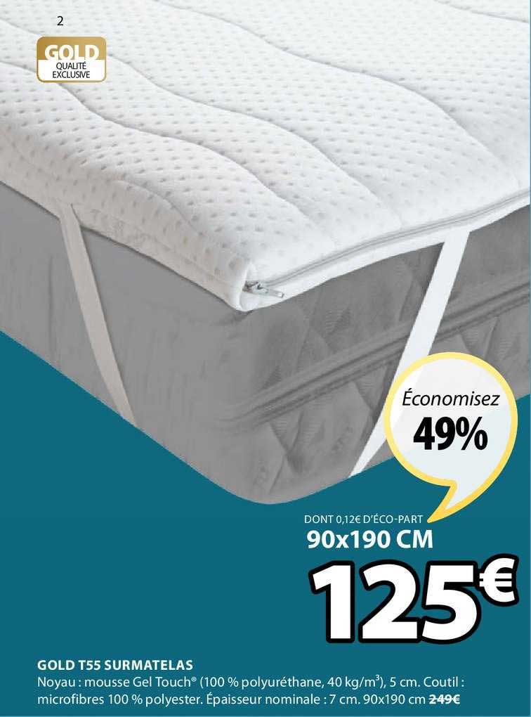 golf t55 surmatelas