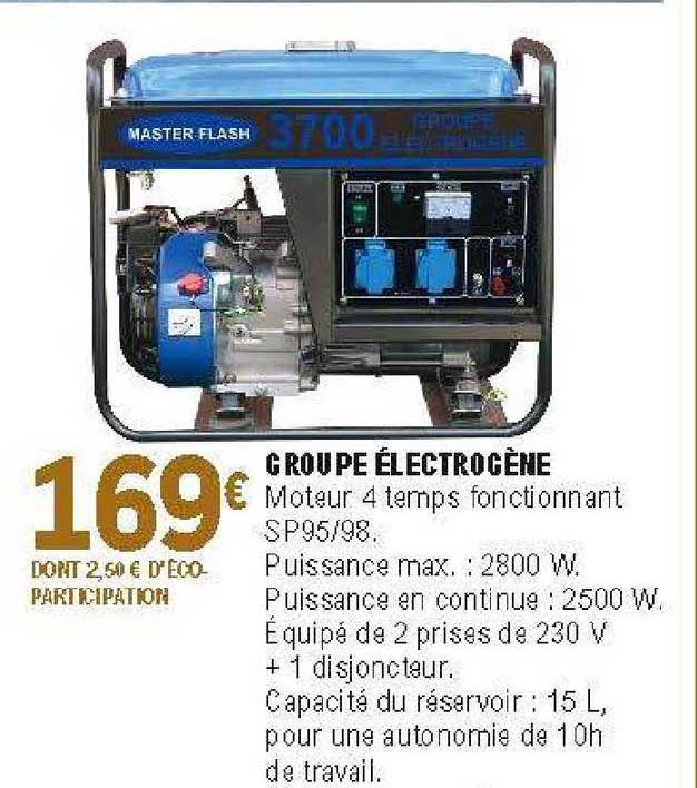 groupe électrogène master flash