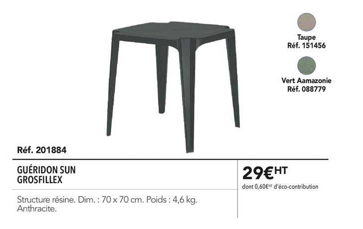 guéridon sun grosfillex