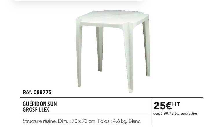 guéridon sun grosfillex
