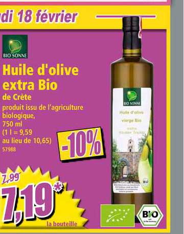 huile d'olive extra bio de crète bio sonne