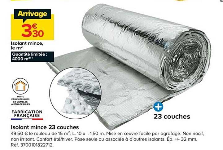 isolant mince 23 couches