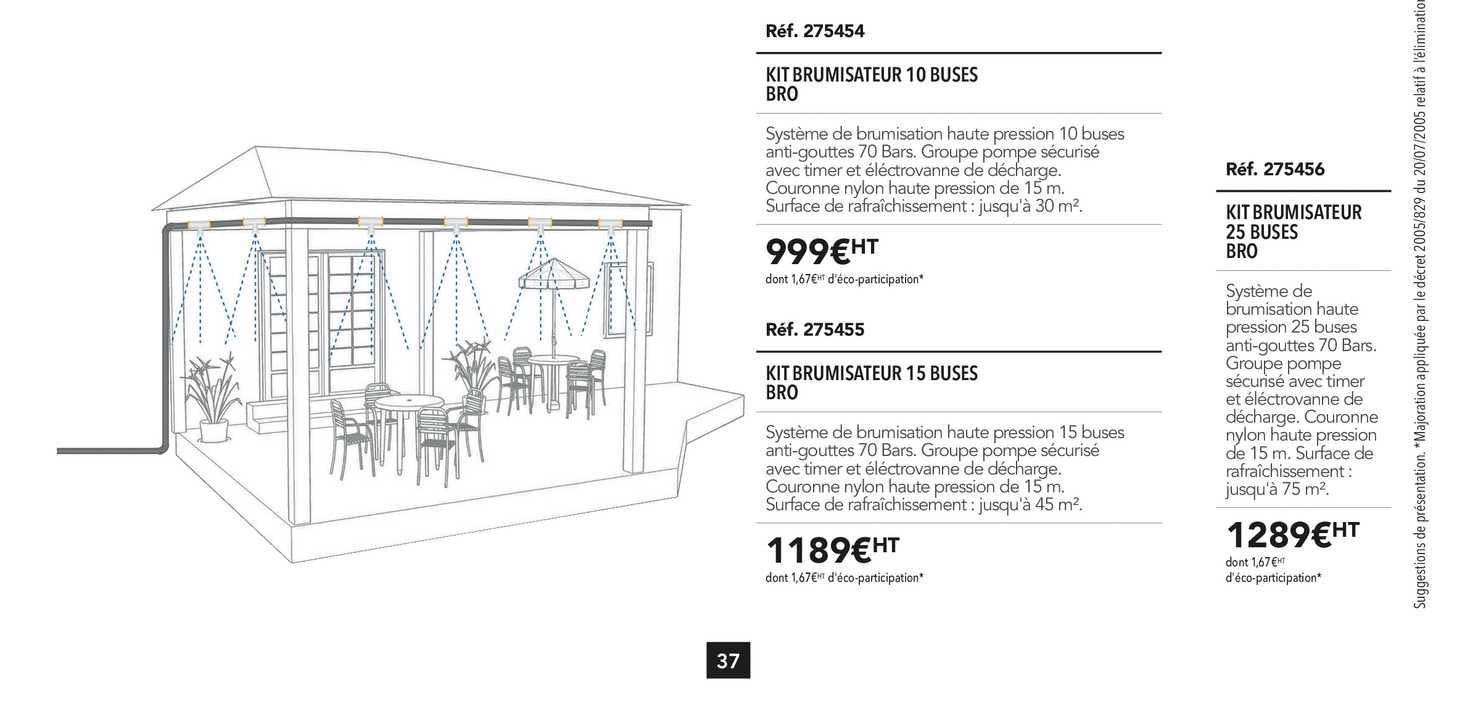 kit brumisateur 10 buses bro kit brumisateur 15 buses bro kit brumisateur 25 buses bro