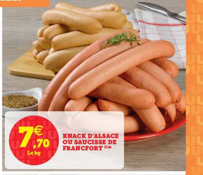 knack d'alsace ou saucisse de francfort