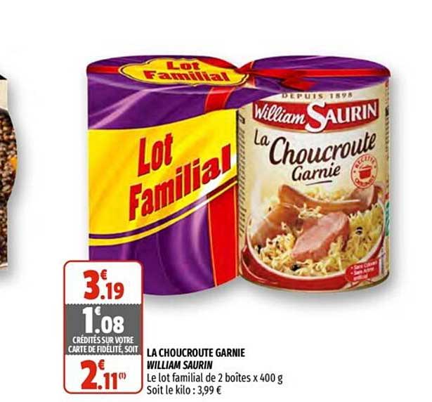 La Choucroute Garnie William Saurin