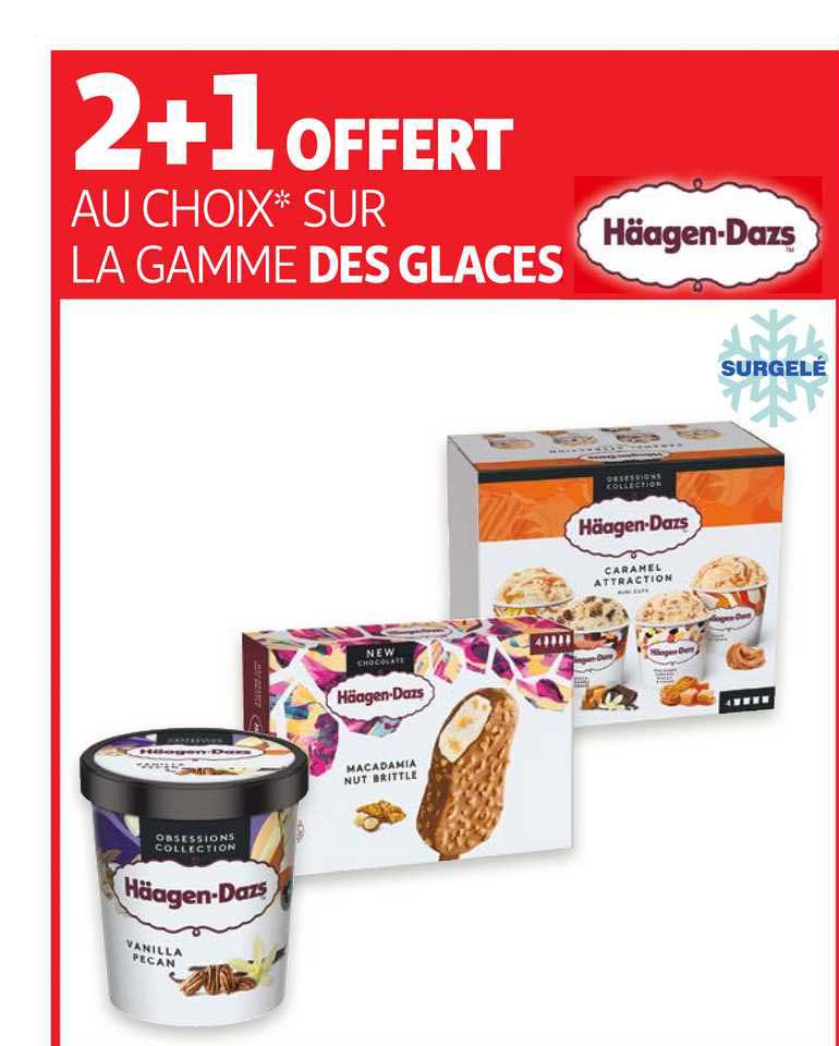 la gamme des glaces häagen-dazs