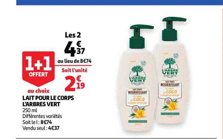 Lait Pour Le Corps L'arbres Vert