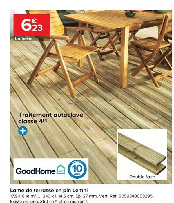 lame de terrasse en pin lemhi