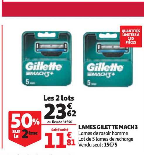 lames gilette mach3