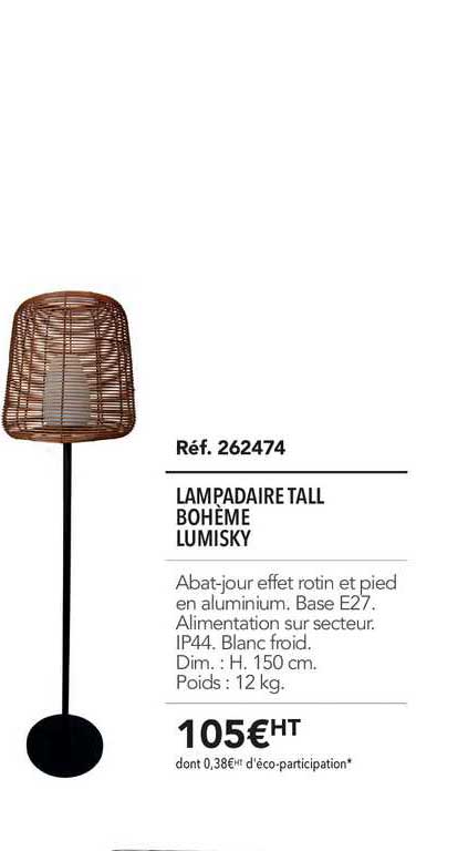 lampadaire tall bohème lumisky