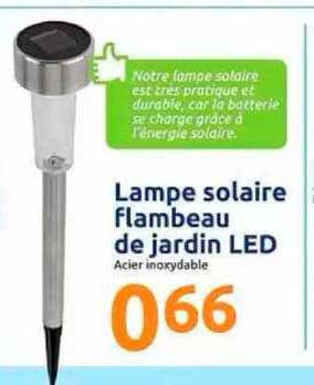 lampe solaire flambeau de jardin led