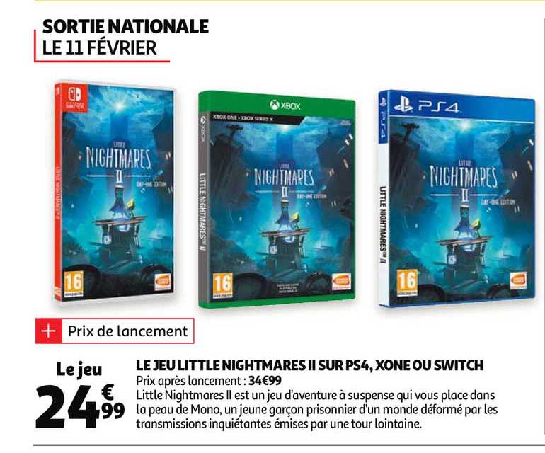 le jeu little nightmares ii sur ps4, xone ou switch