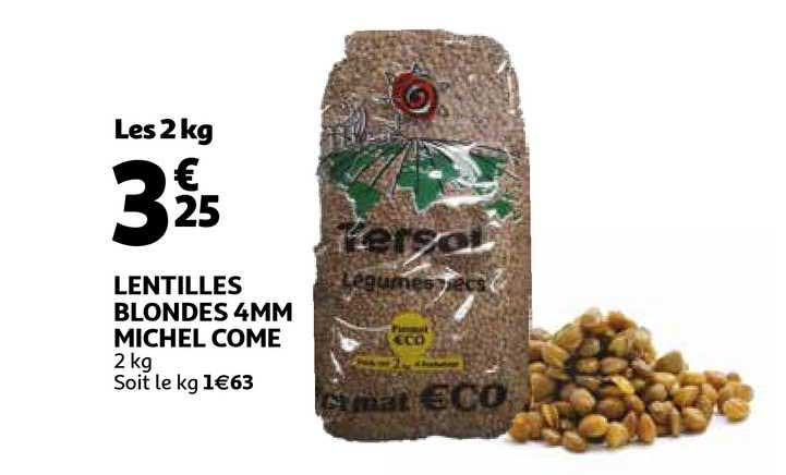 lentilles blondes 4mm michel come