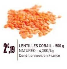 Lentilles Corail