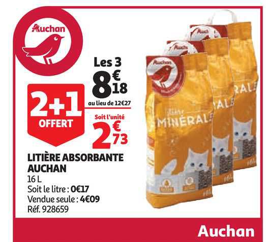 Litière Absorbante Auchan