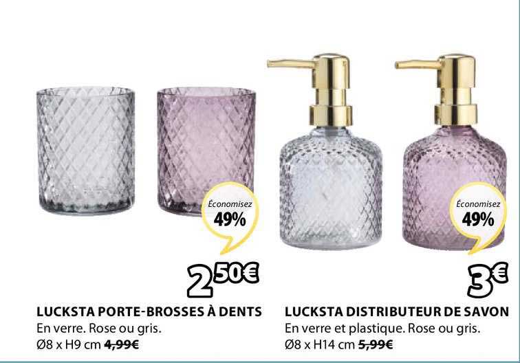 lucksta porte-brosses à dents, lucksta distributeur de savon