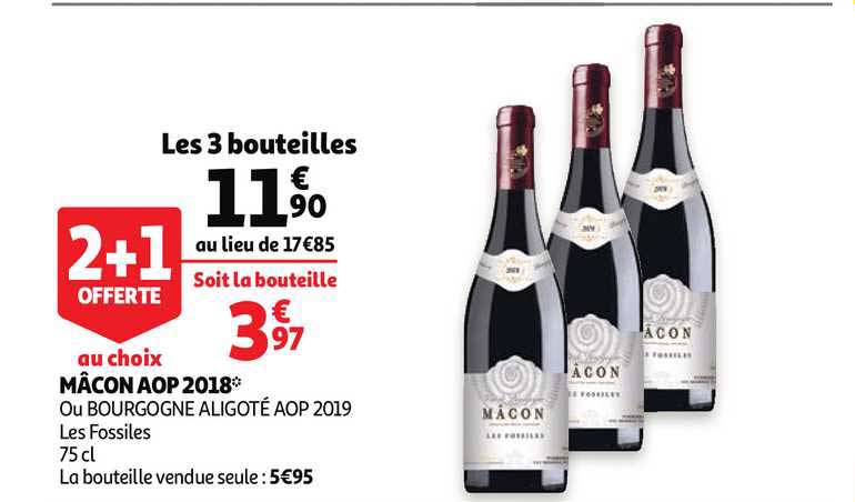 mâcon aop 2018 ou bourgogne aligoté aop 2019 les fossiles