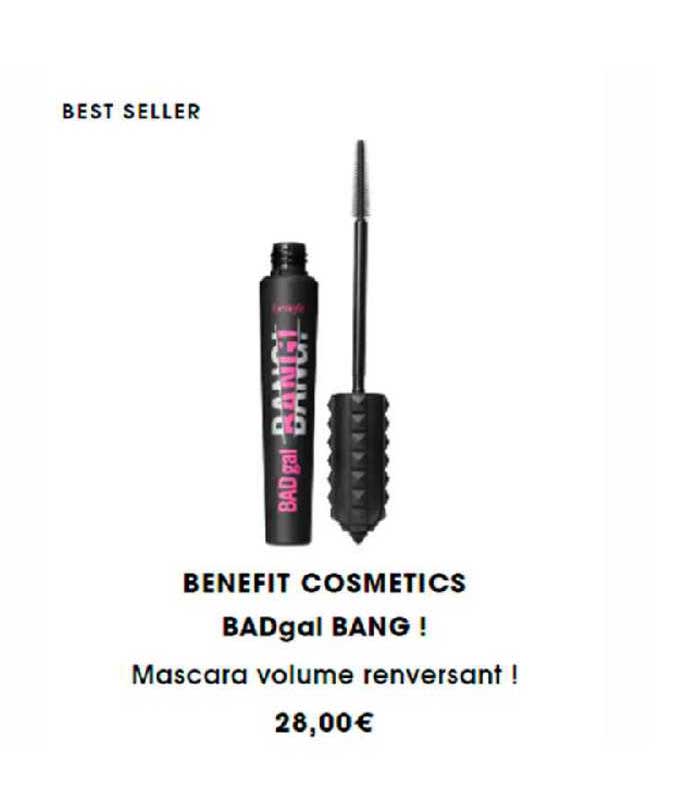 mascara volume renversant ! badgal bang  benefit cosmetics