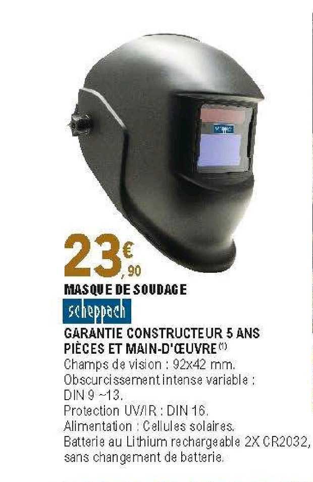 Masque De Soudage Scheppach