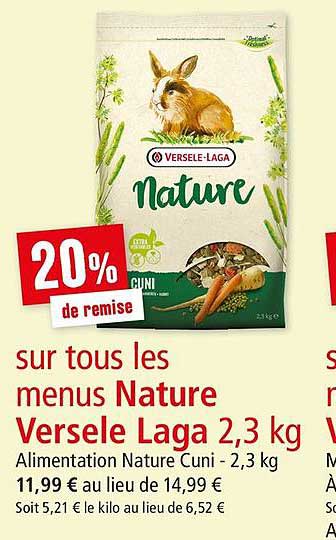 menus nature versele laga