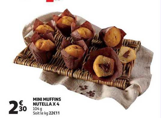 Mini Muffins Nutella X 4