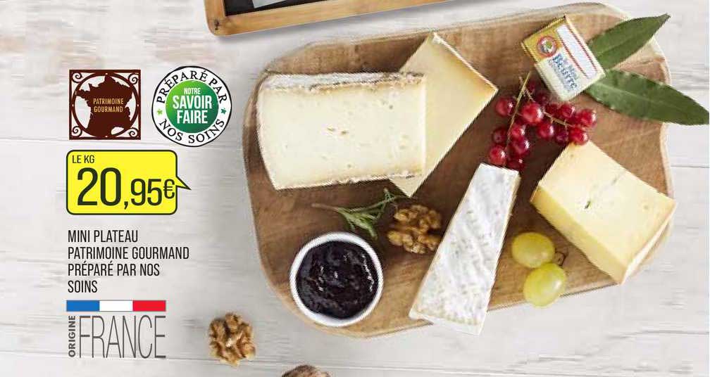 mini plateau patrimoine gourmand préparé par nos soins