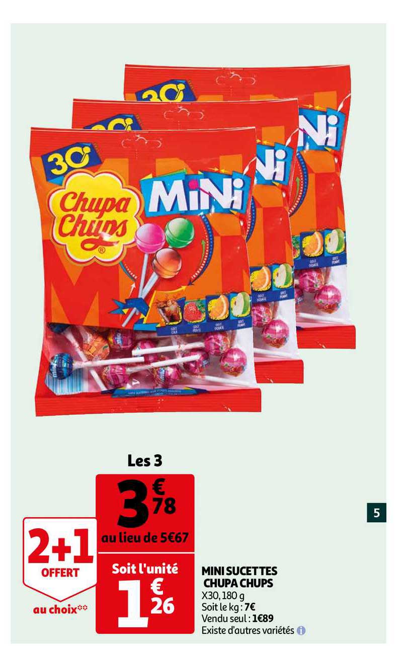 mini sucettes chupa chups