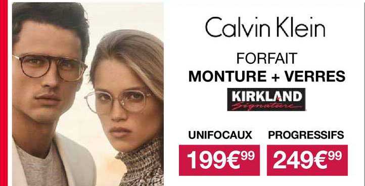 monture + verres kirkland calvin klein