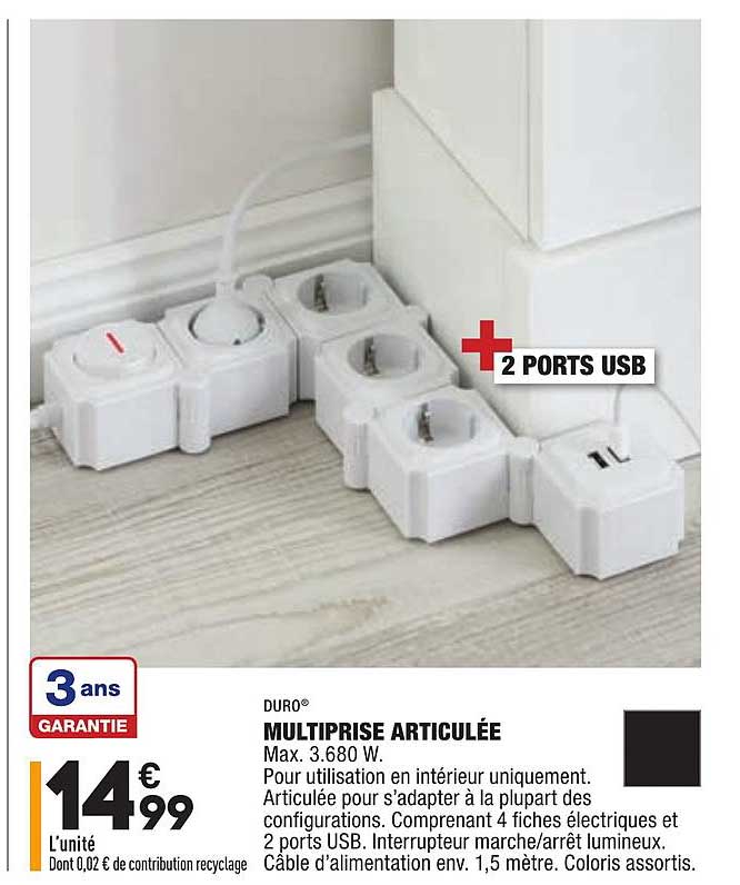 multiprise articulée duro