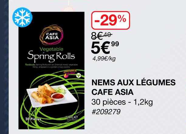 nems aux légumes café asia