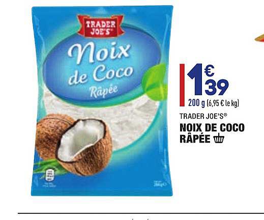 noix de coco râpée trader joe's
