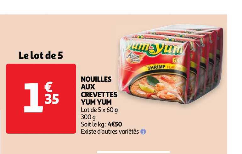 nouilles aux crevettes yum yum