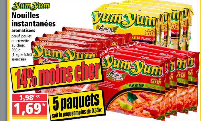 nouilles instantanées yum yum