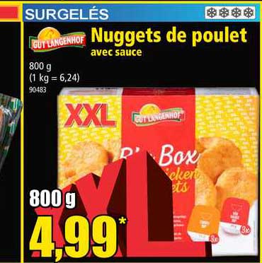 nuggets de poulet avec sauce gut langenhof