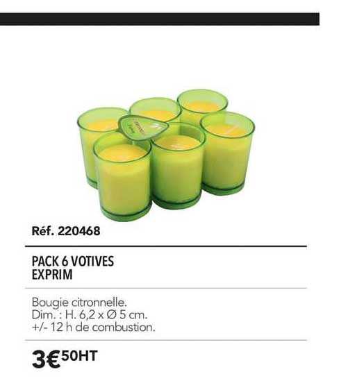 pack 6 votives exprim