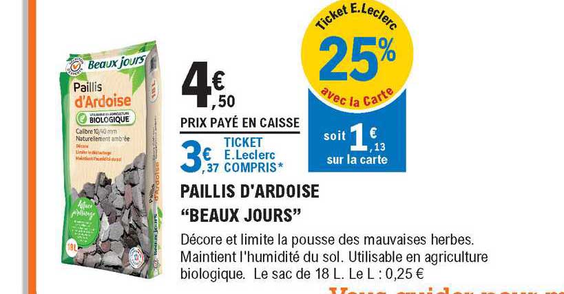 paillis d'ardoise "beaux jours"