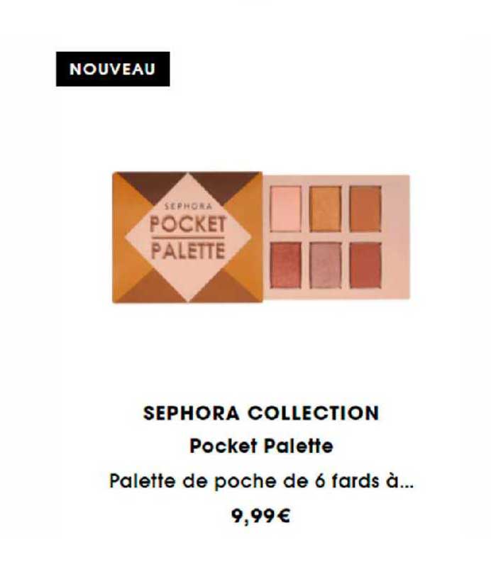 palette de poche de 6 fard à ... pocket palette sephora collection