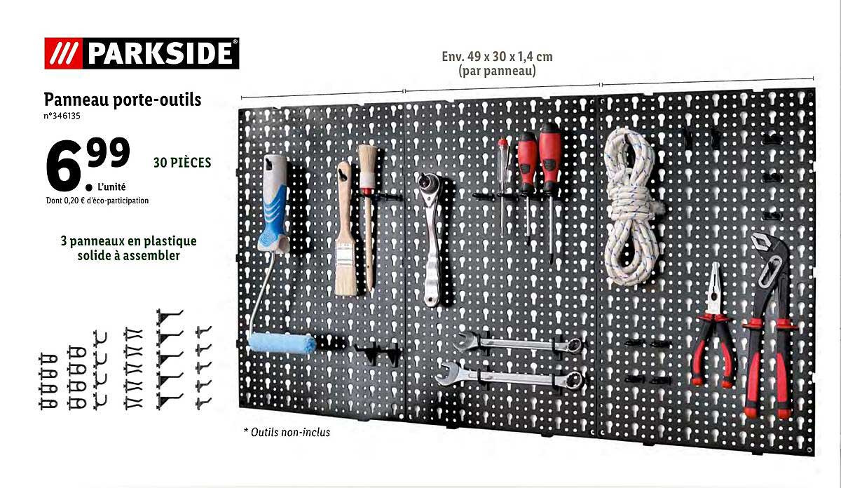 panneau porte-outils parkside