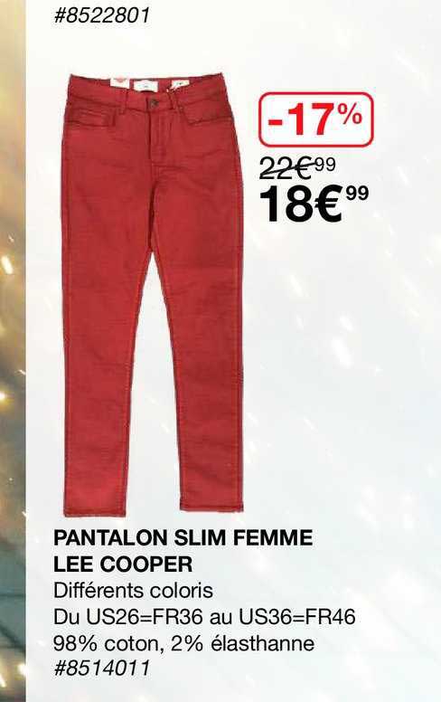 pantalon slim femme lee cooper