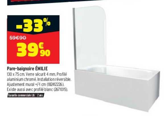 pare-baignoire émilie