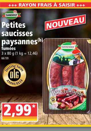 petites saucisses paysannes tannenhof