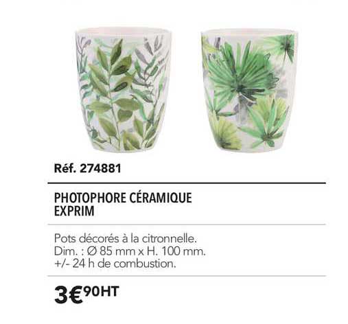 photophore céramique exprim