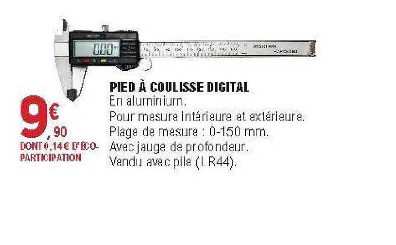 pied à coulisse digital