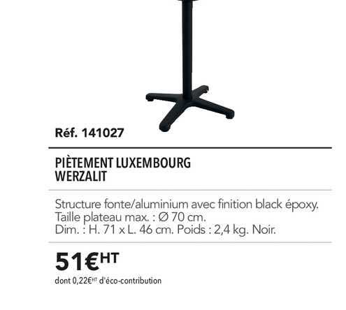 piètement luxembourg werzalit