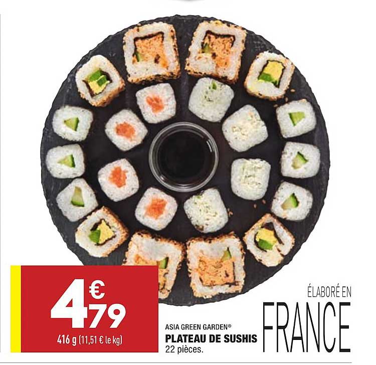plateau de sushis asia green garden