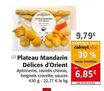plateau mandarin délices d'orient