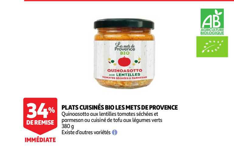 plats cuisinés bio les mets de provence